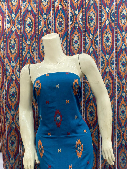 Bareeze - karandi 3Pc Embroidered Unstitched Outfit: winter wear Latest Fashion