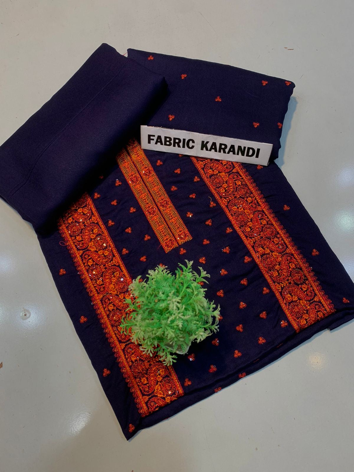 Bareeze - Karandi 2Pc                Premium Embroidered Unstitched Suit