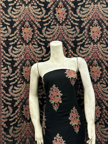 Bareeze - karandi 3Pc Embroidered Unstitched Outfit: winter wear Latest Fashion