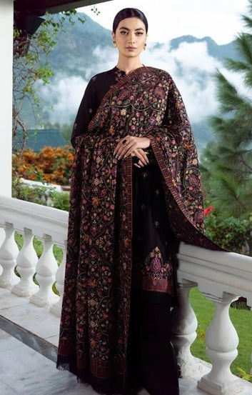 Bareeze - karandi 3Pc Embroidered Unstitched Outfit: winter Elegance - Latest Fashion