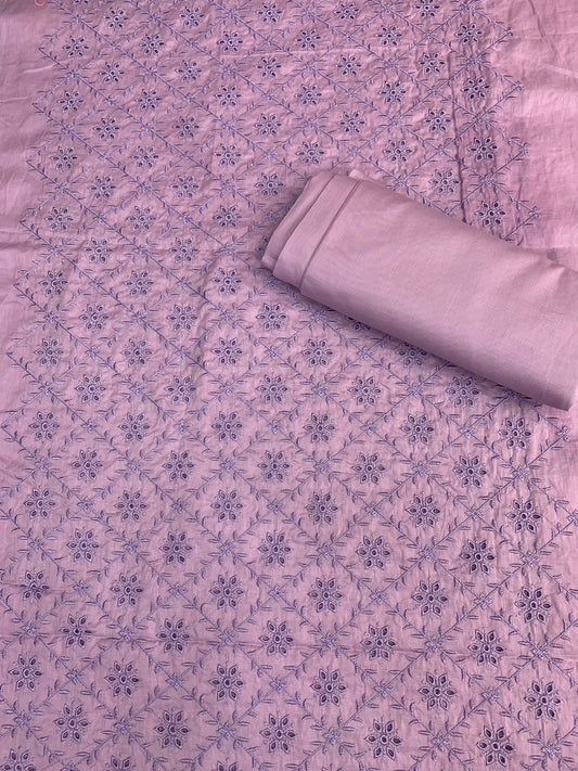 Chikan Kari - Lawn 2 Pcs Embroidered Unstitched Suit - Summer Oufits