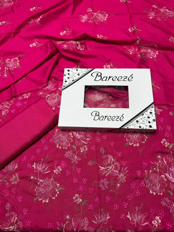 Bareeze - Karandi Chikan Kari 3 Pcs All Over Embroidered With Karandi Dupatta