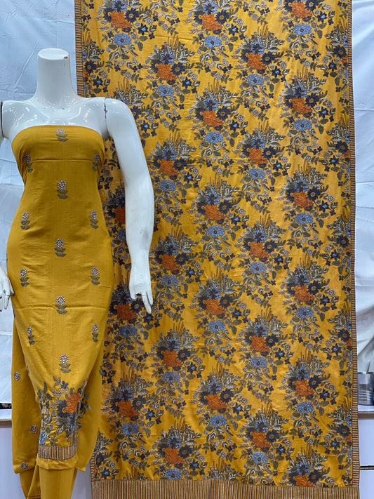 Bareeze - karandi 3Pc Embroidered Unstitched Outfit: winter wear Latest Fashion