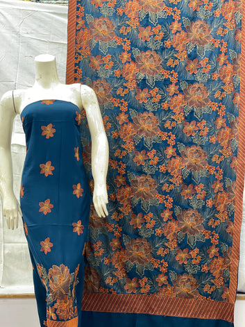 Bareeze - karandi 3Pc Embroidered Unstitched Outfit: winter wear Latest Fashion
