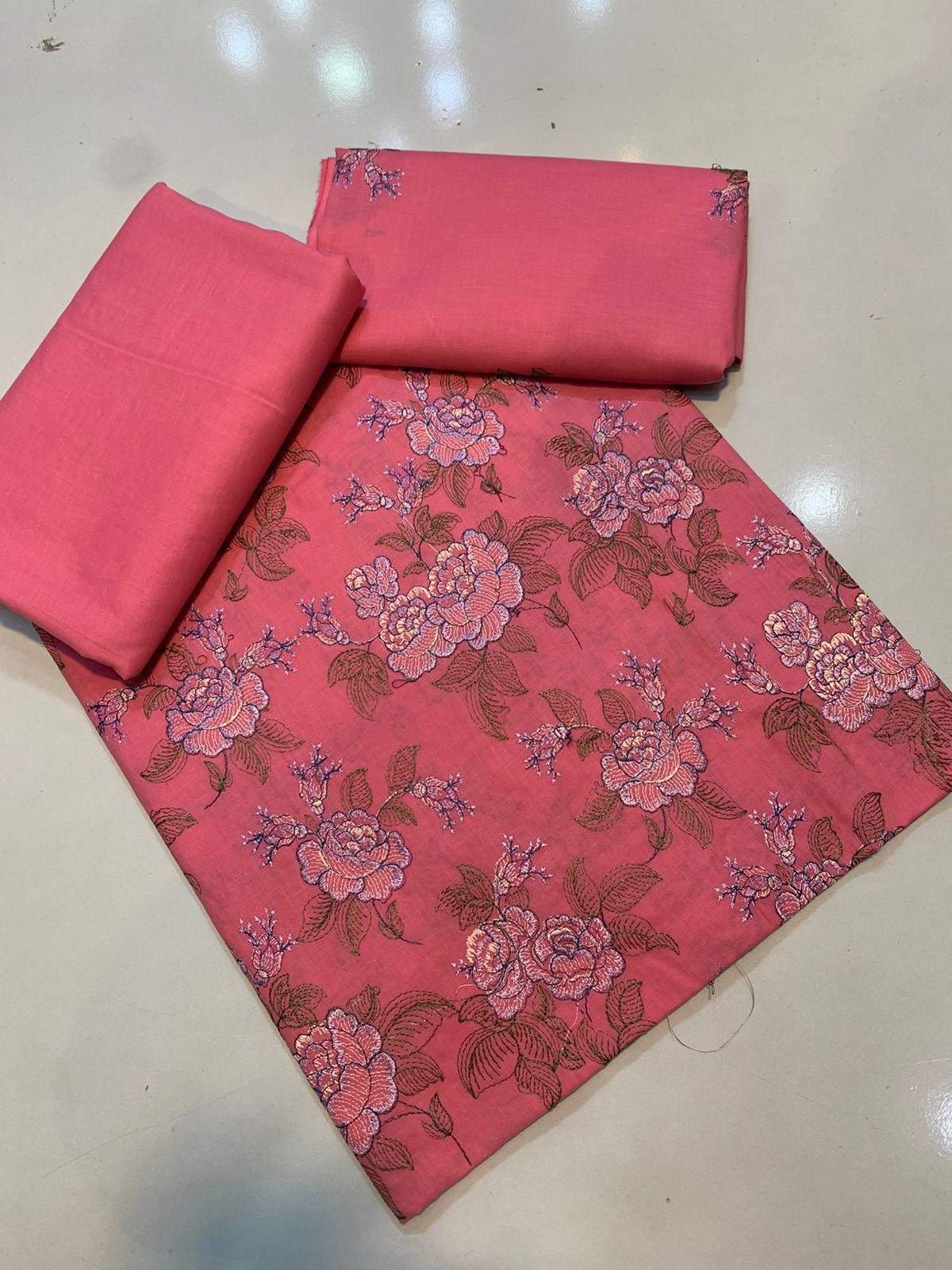 Embroidered - Lawn 2 Pcs   Unstitched Shirt and Trouser