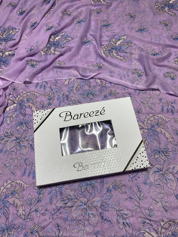 Bareeze - Lawn 3 Pcs Allover Embroidered unstitched Dress with Chiffon Dupatta.