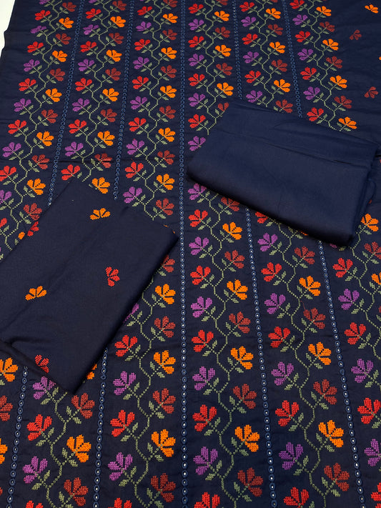 Bareeze - Karandi 2Pc Chikan Kari Premium Embroidered Unstitched Suit
