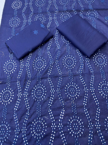 Chikan Kari - Lawn 2 Pcs Embroidered Unstitched Suit - Summer Oufits.