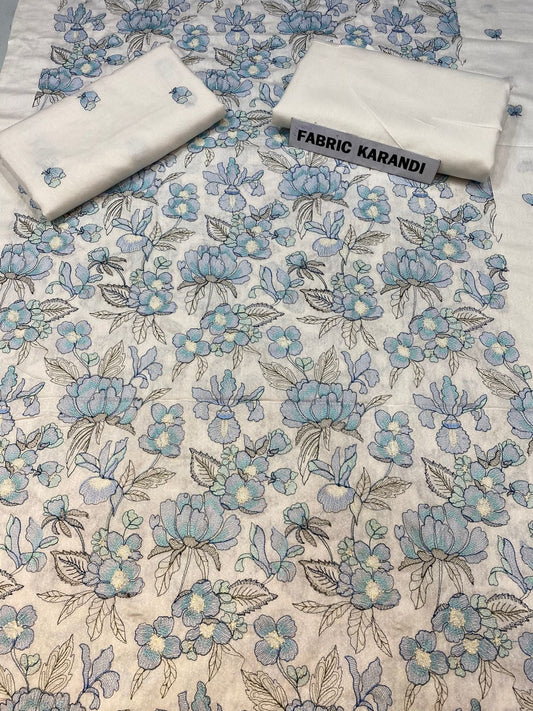Bareeze - Karandi 2Pc      Premium Embroidered Unstitched Suit - Latest Fashion