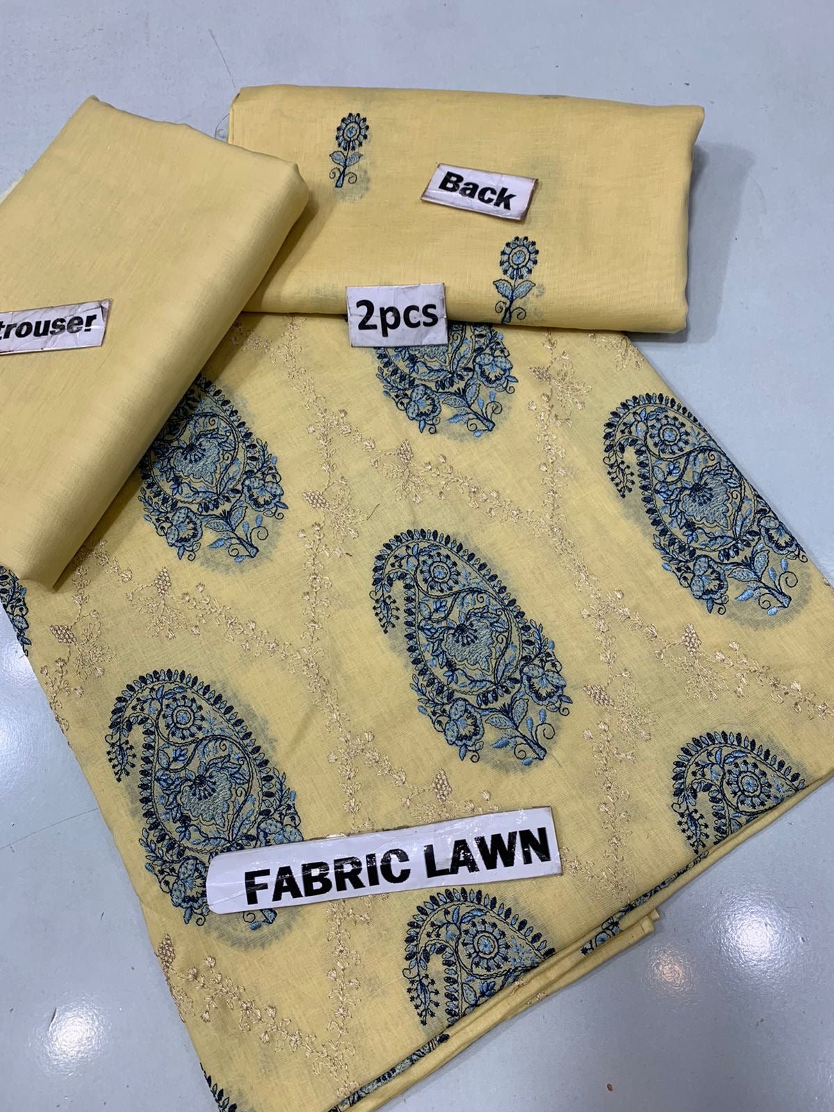 Embroidered - Lawn 2 Pcs   Unstitched Shirt and Trouser