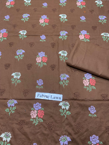 Bana Doria Chikan Kari Lawn 2 Pcs Embroidered Unstitched Suit - Summer Oufits.