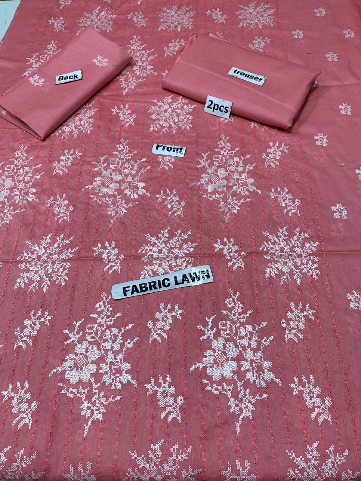 Embroidered - Lawn 2 Pcs   Unstitched Shirt and Trouser