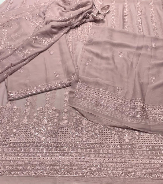 Fancy Crinkle Chiffon 2Pcs Shirt and Dupatta.