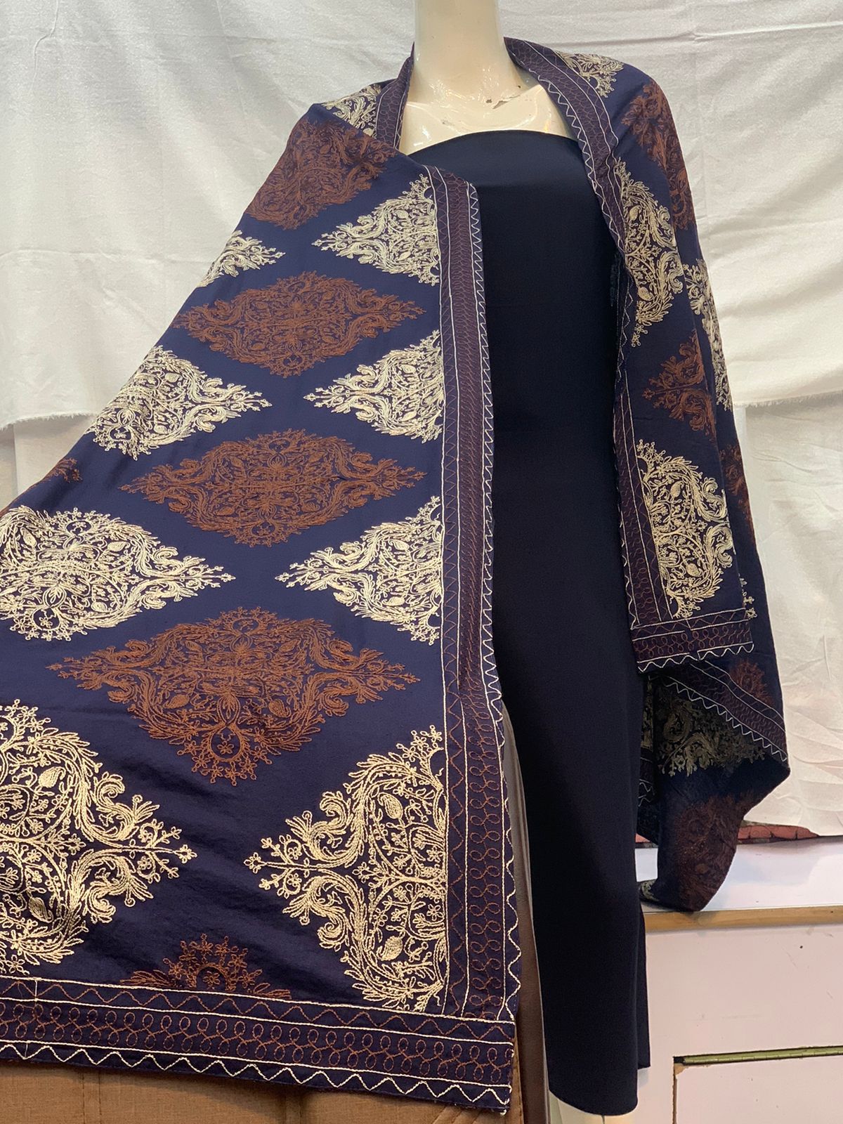 Bareeze Karandi Shawls           Heavy Viscous Embroidered      Winter Elegance