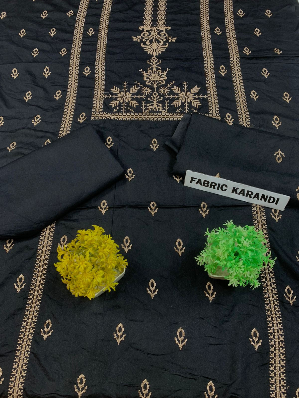 Bareeze - Karandi 2Pc      Premium Embroidered Unstitched Suit - Latest Fashion