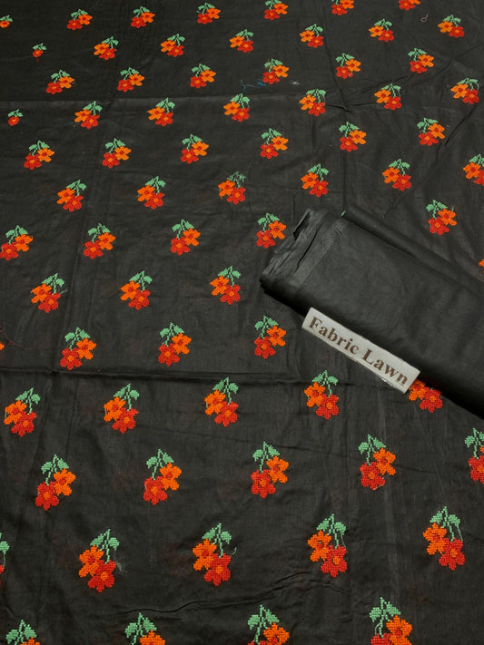 Embroidered - Lawn 2 Pcs   Unstitched Shirt and Trouser