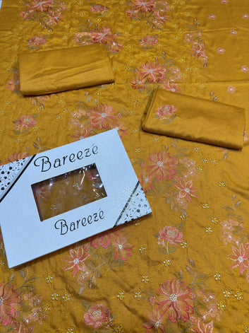 Bareeze - Karandi 2Pc Chikan Kari Embroidered Unstitched Suit