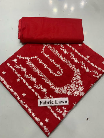 Embroidered - Lawn 2 Pcs   Unstitched Shirt and Trouser
