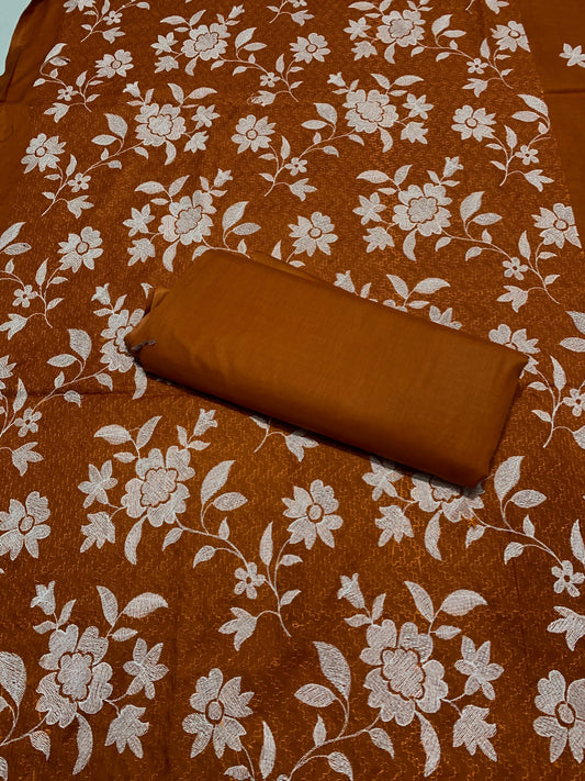 Embroidered - Lawn 2 Pcs   Unstitched Shirt and Trouser