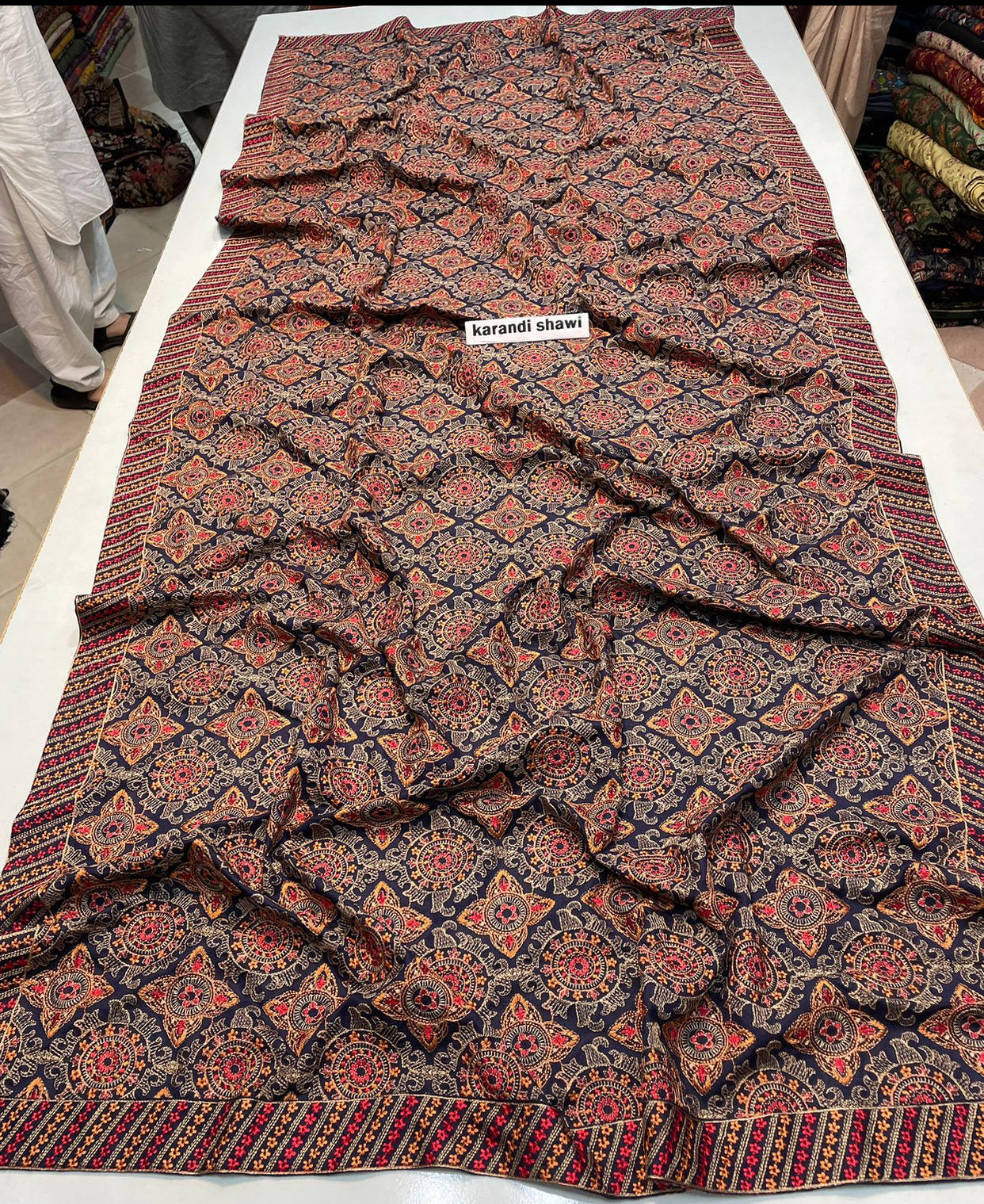 Bareeze Karandi Shawls           Heavy Viscous Embroidered      Winter Elegance